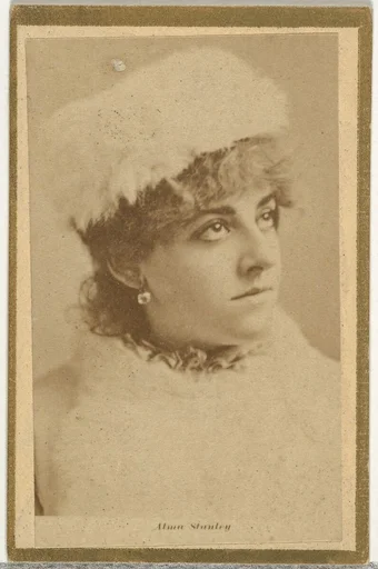 Alma Stanley, from the Actresses and Celebrities series (N60, Type 2) promoting Little Beauties Cigarettes for Allen & Ginter brand tobacco products