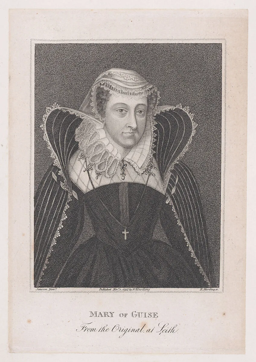 Mary, Queen of Scots (identified as Mary of Guise) (from "The Scottish Gallery; or, Portraits of Eminent Persons of Scotland") — Mary, Queen of Scots|Edward Harding|George Jamesone|John Pinkerton|Edward Harding