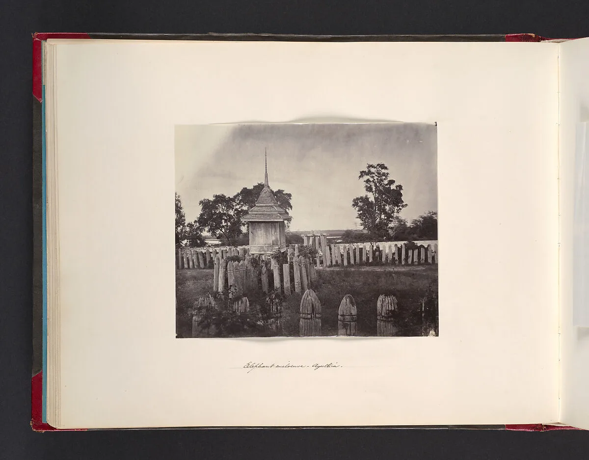 Elephant Enclosure, Ayuthia — John Thomson