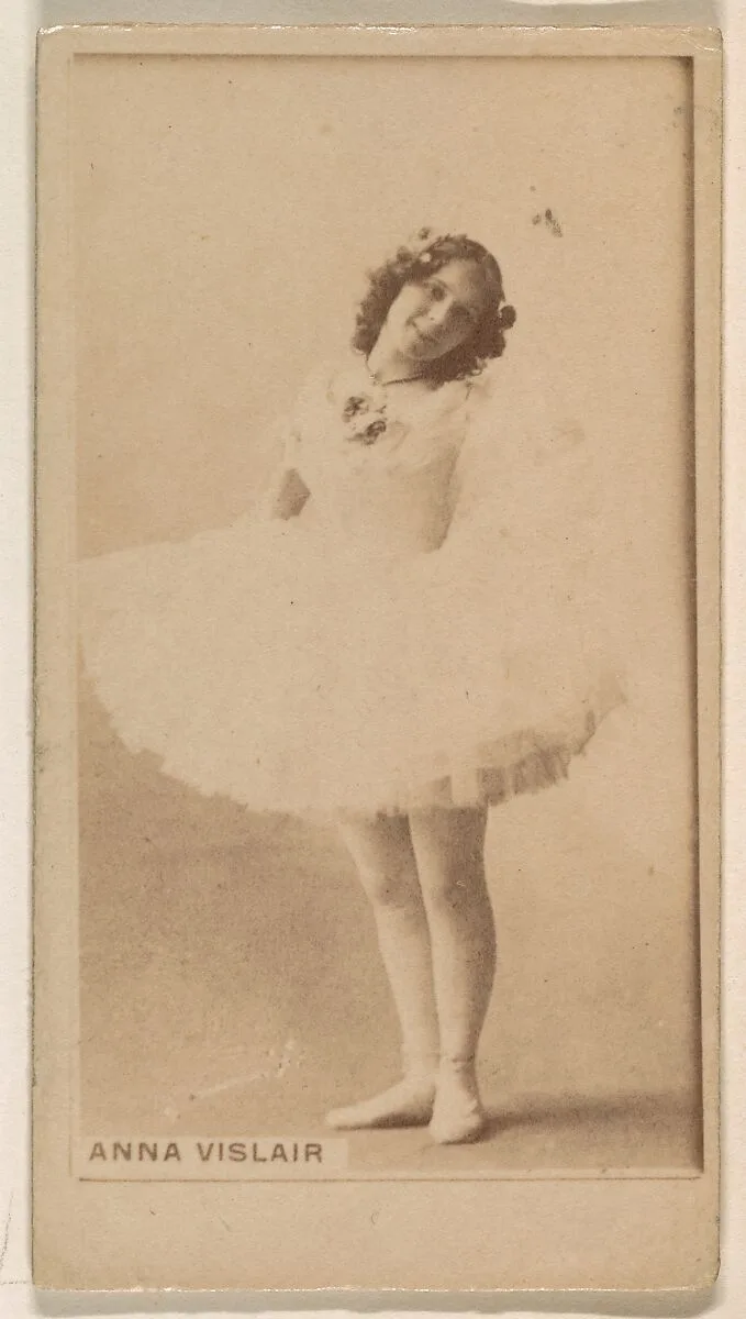 Anna Vislair, from the Actresses series (N245) issued by Kinney Brothers to promote Sweet Caporal Cigarettes — Kinney Brothers Tobacco Company