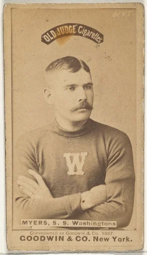 James Albert "Al" Myers, Shortstop, Washington Nationals, from the Old Judge series (N172) for Old Judge Cigarettes