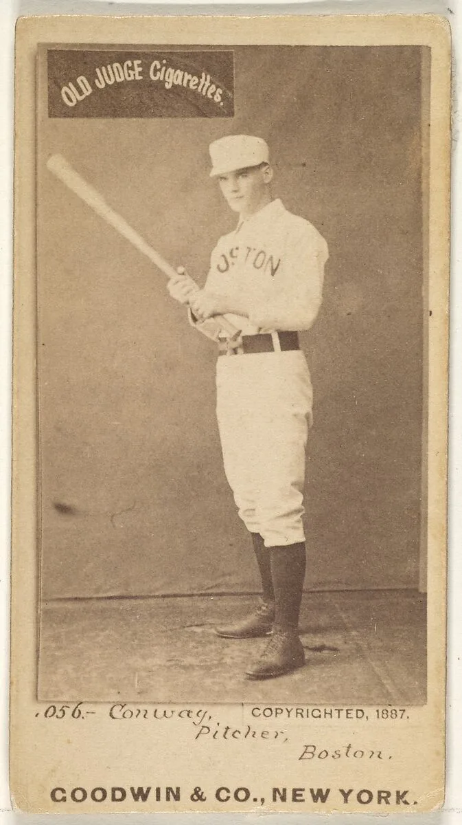 Conway, Pitcher, Boston, from the Old Judge series (N172) for Old Judge Cigarettes — Goodwin & Company