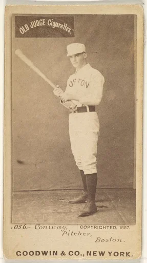 Conway, Pitcher, Boston, from the Old Judge series (N172) for Old Judge Cigarettes