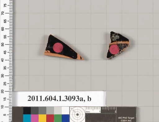 Terracotta fragments of kylikes (drinking cups)