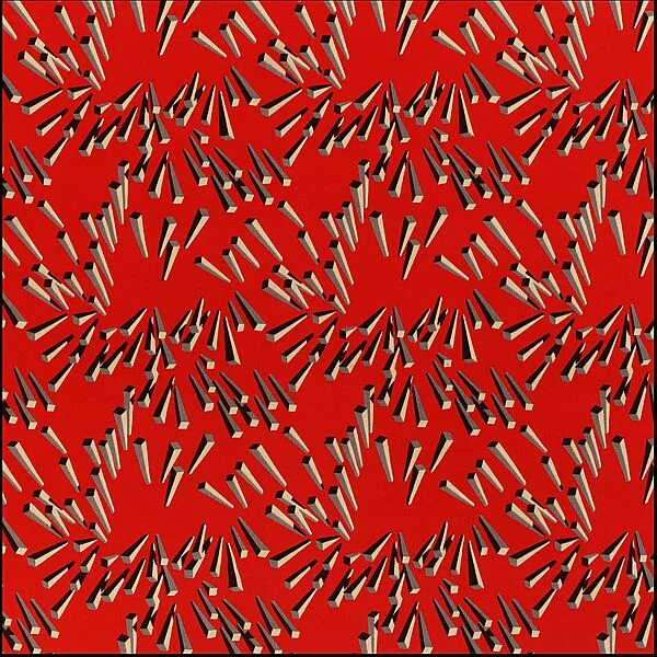 "Americana Print: Pegs" Textile — Stehli Silks Corporation|Charles B. Falls