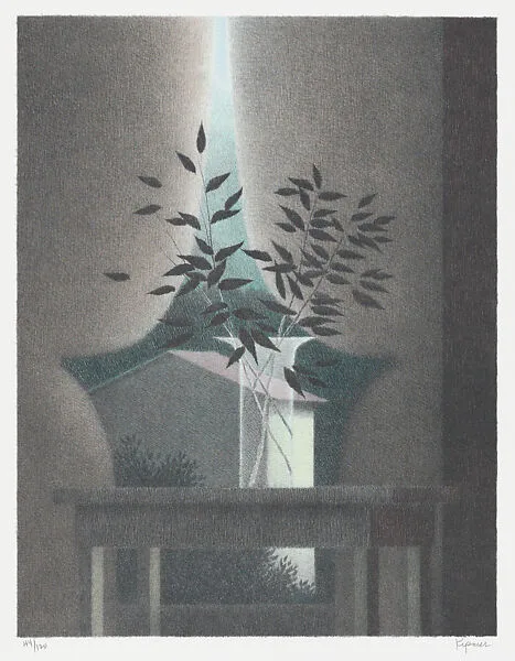 Curtain and Clear Vase — Robert Kipniss
