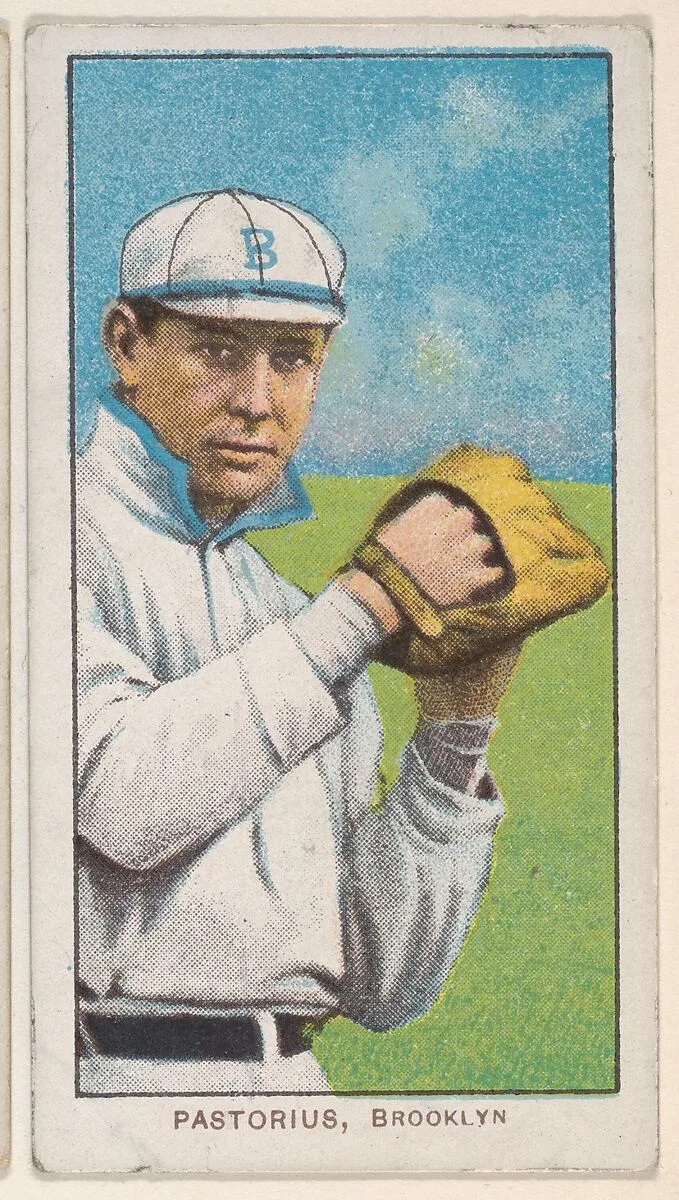 Pastorius, Brooklyn, National League, from the White Border series (T206) for the American Tobacco Company — American Tobacco Company