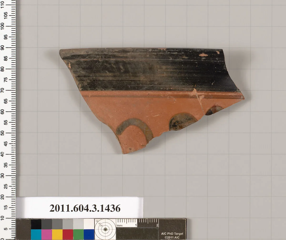 Terracotta rim fragment of a skyphos (deep drinking cup) — Unknown