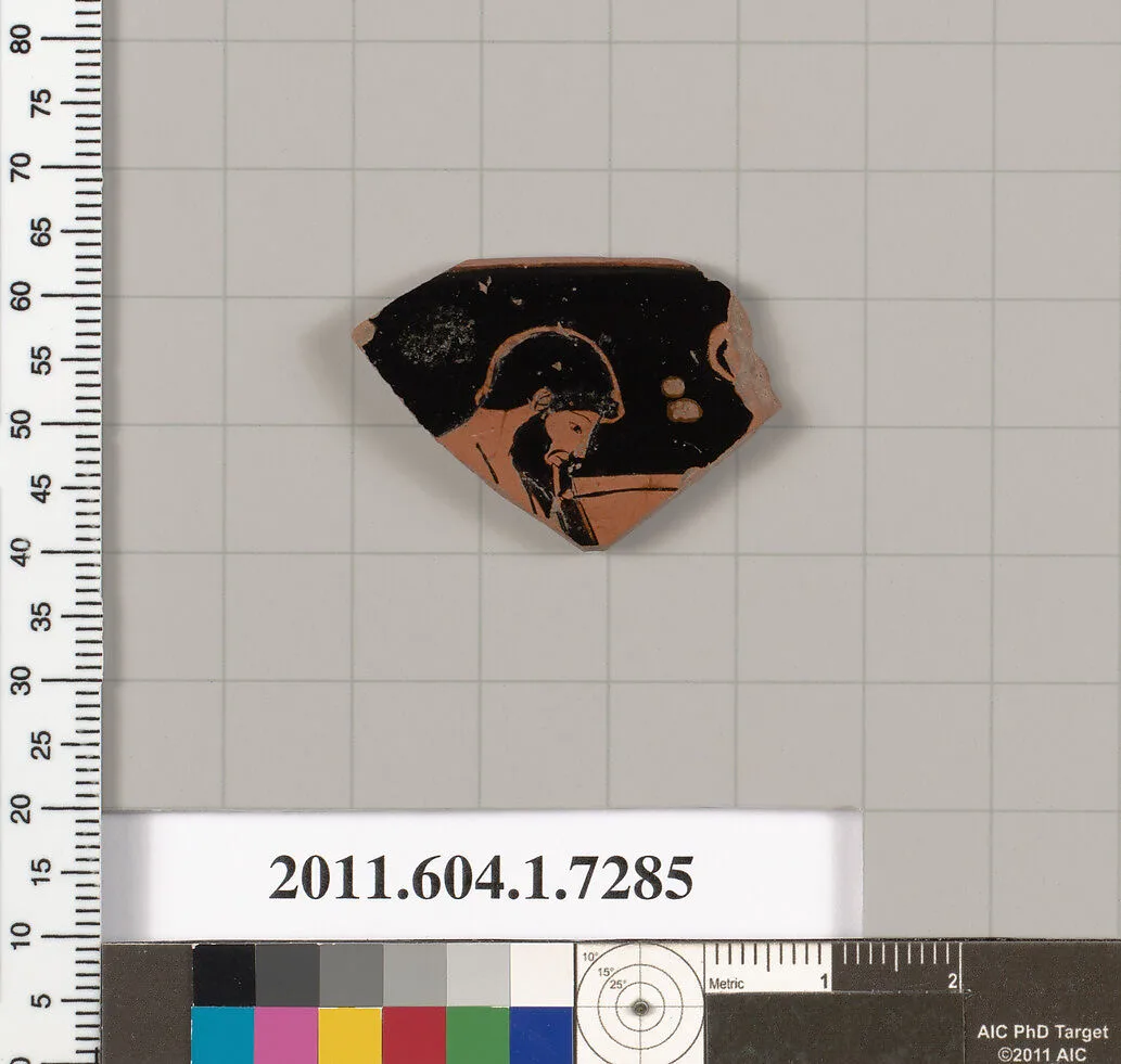 Terracotta rim fragment of a kylix (drinking cup) — Unknown