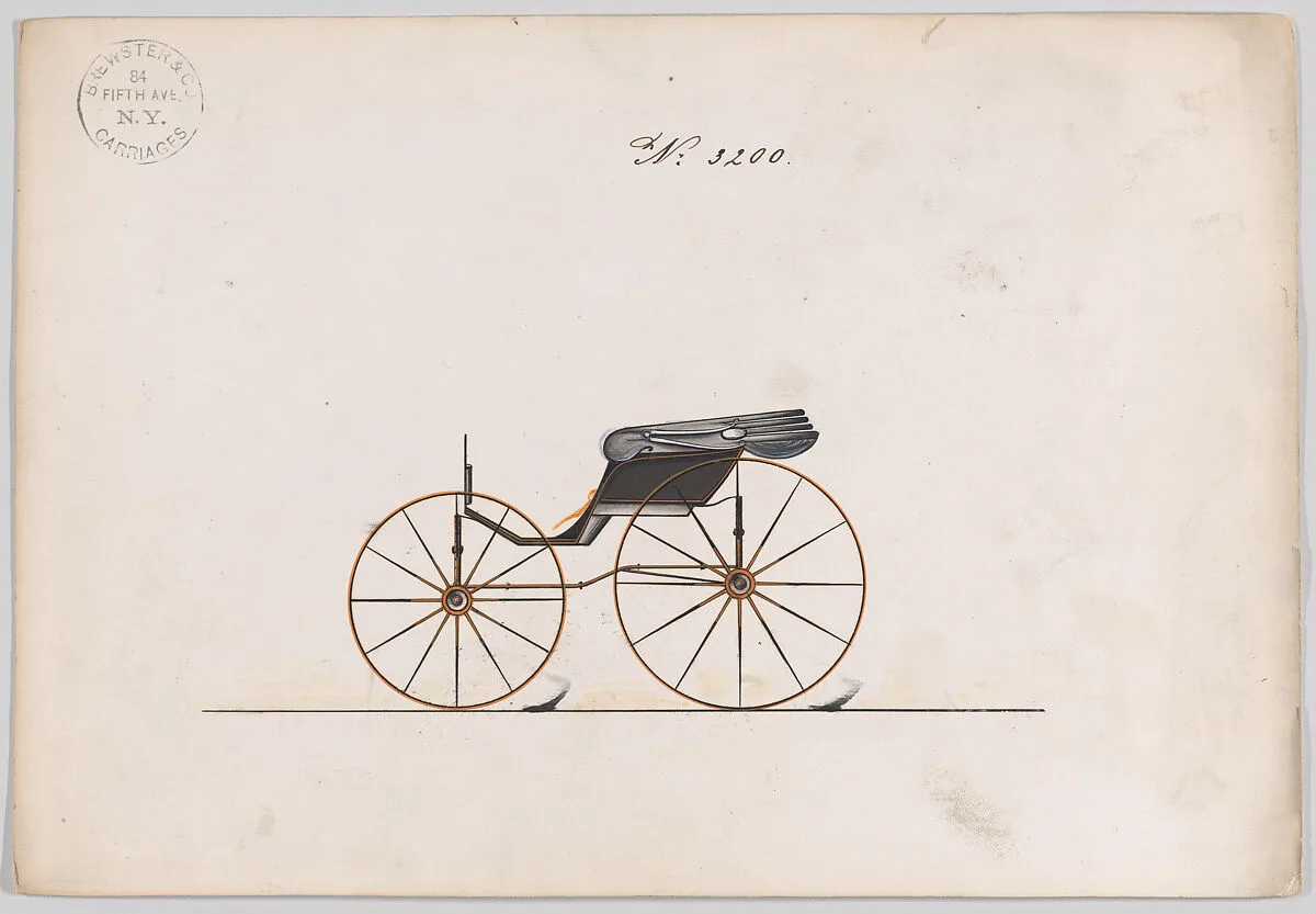 Design for Pony Phaeton, no. 3200 — Brewster & Co.