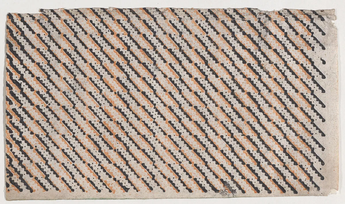 Sheet with diagonal stripe pattern — Anonymous