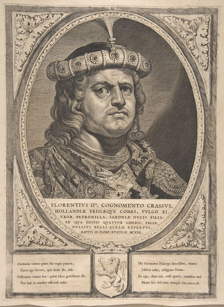 Floris II from the series Counts and Countesses of Holland, Zeeland, and West-Frisia — Pieter Soutman|Cornelis Visscher|Petrus Scriverius