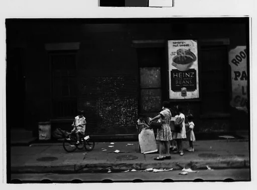 [One 35mm Film Frame: Children on Sidewalk, Greenwich Village, New York City]