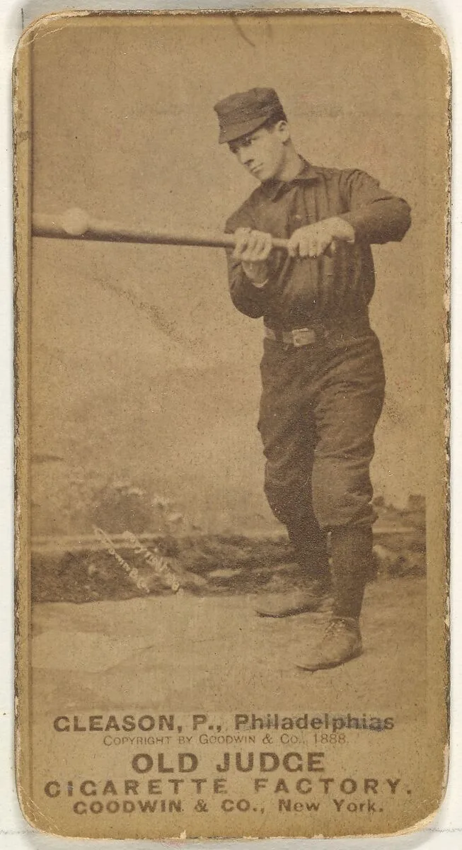 William J. "Kid" Gleason, Pitcher, Philadelphia, from the Old Judge series (N172) for Old Judge Cigarettes — Goodwin & Company