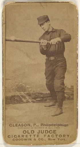 William J. "Kid" Gleason, Pitcher, Philadelphia, from the Old Judge series (N172) for Old Judge Cigarettes
