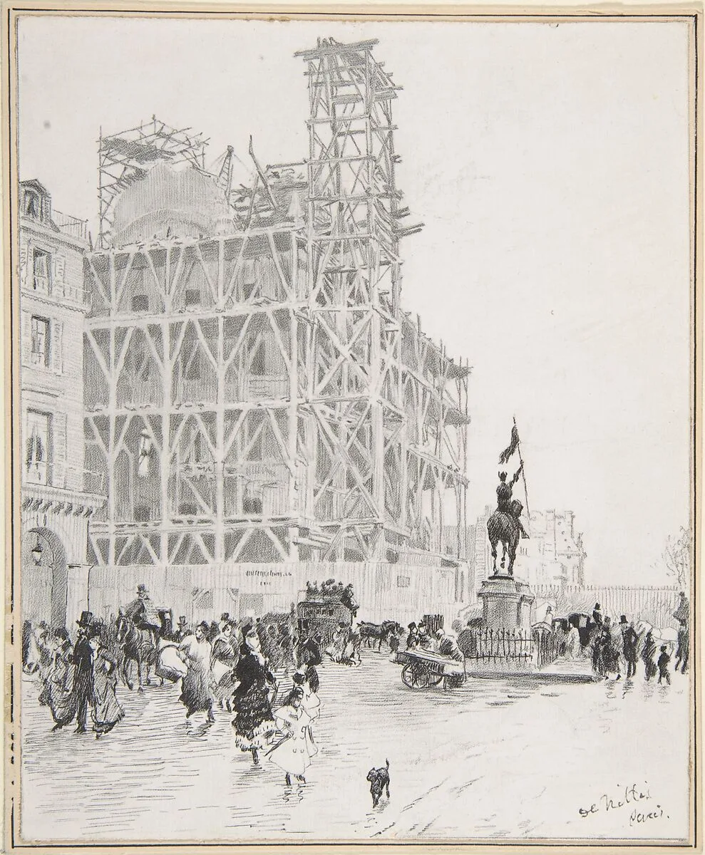 Place des Pyramides, Paris — Giuseppe De Nittis