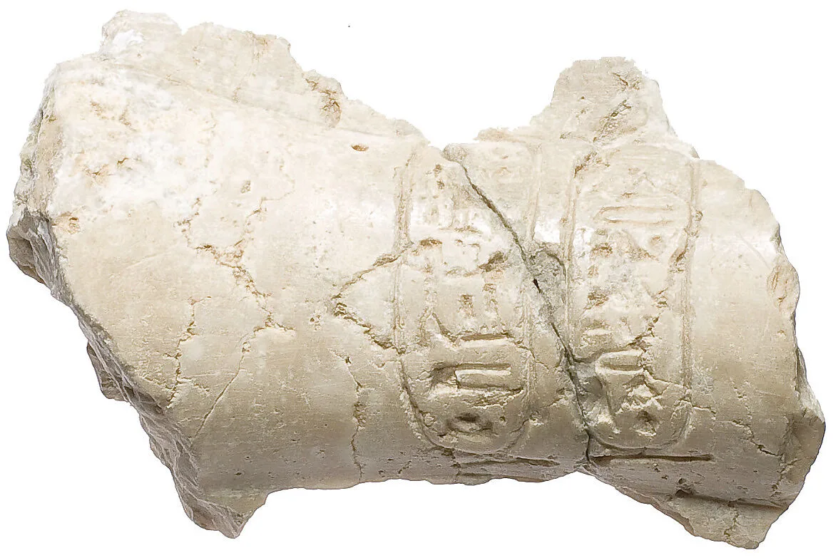 Forearm against support with Aten cartouche — Unknown