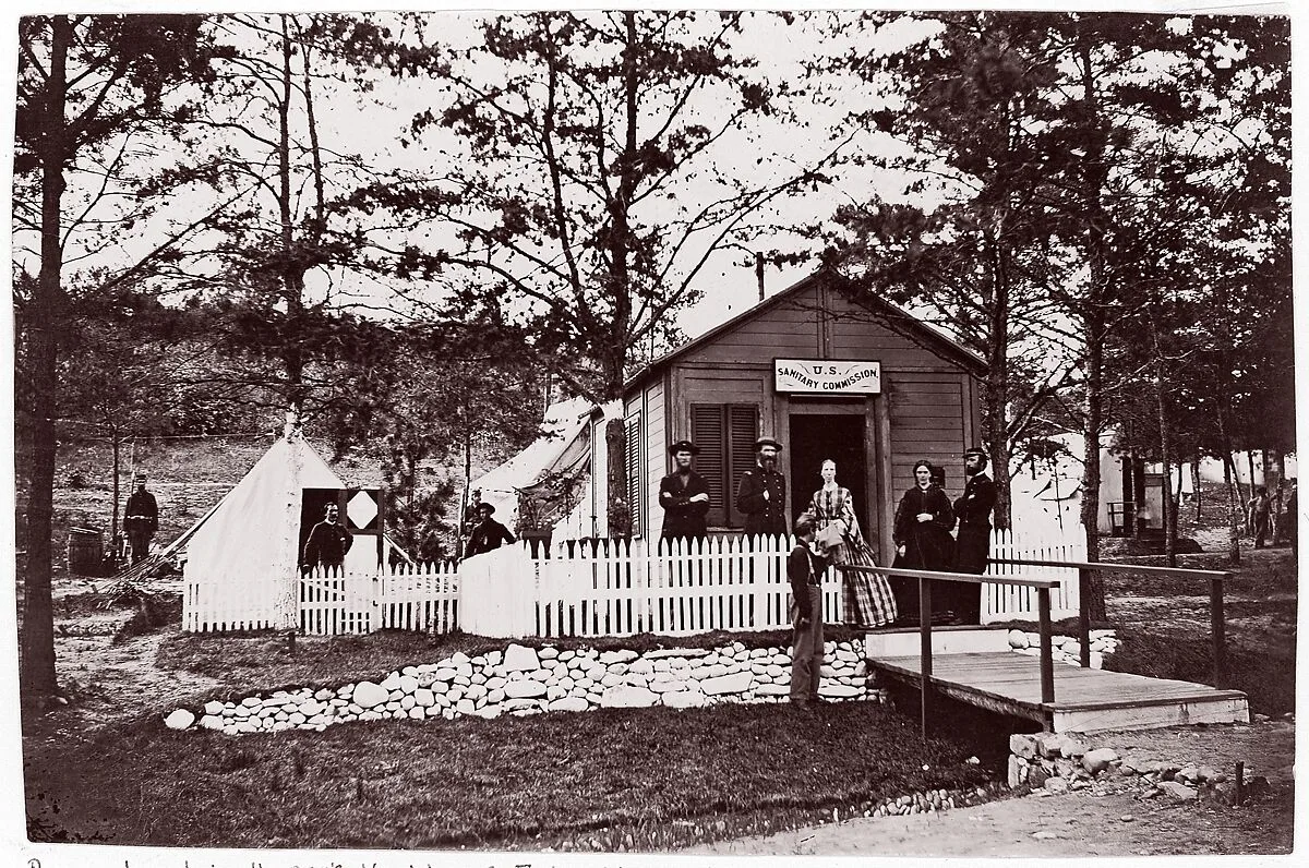 Sanitary Commission Office. Convalescent Camp, Alexandria, Virginia — Mathew B. Brady|Unknown
