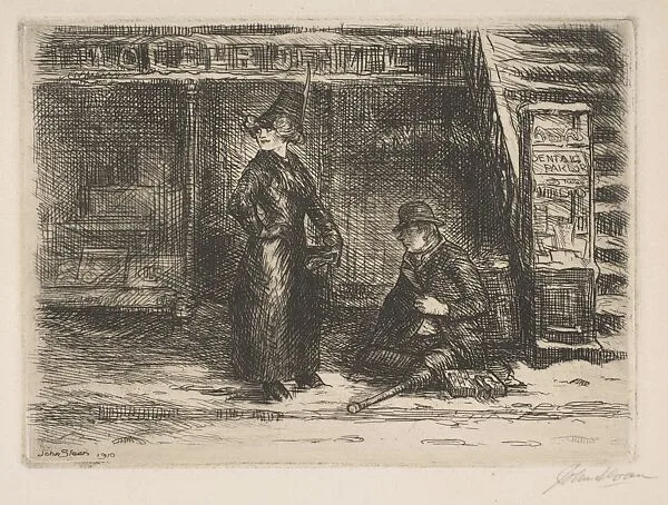 Girl and Beggar — John Sloan