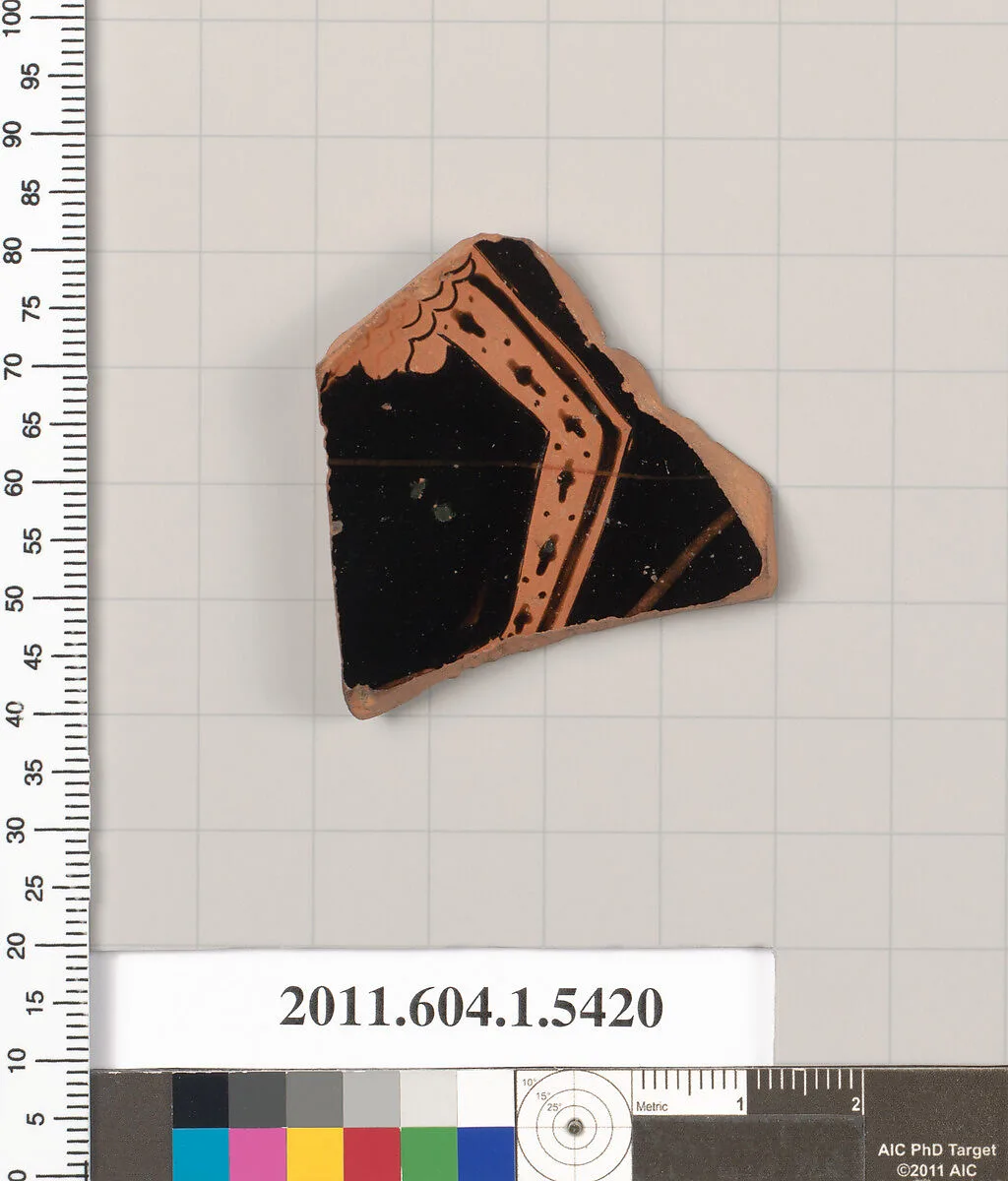 Terracotta fragment of a kylix (drinking cup) — Unknown
