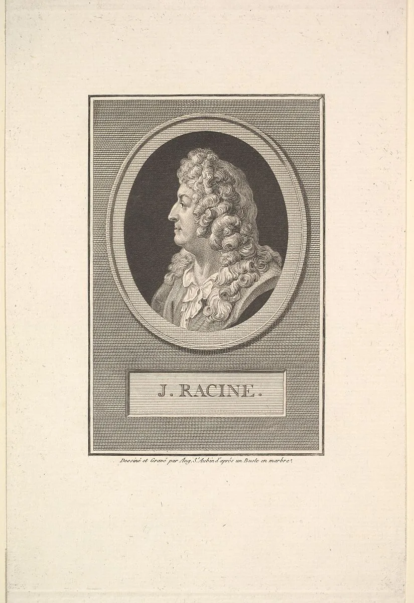 Portrait of Jean Racine — Augustin de Saint-Aubin|Jean Racine
