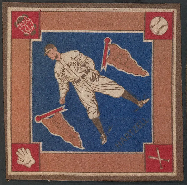 Roy Hartzell, New York, American League from Baseball Players Felt Blanket series (B18) — Unknown