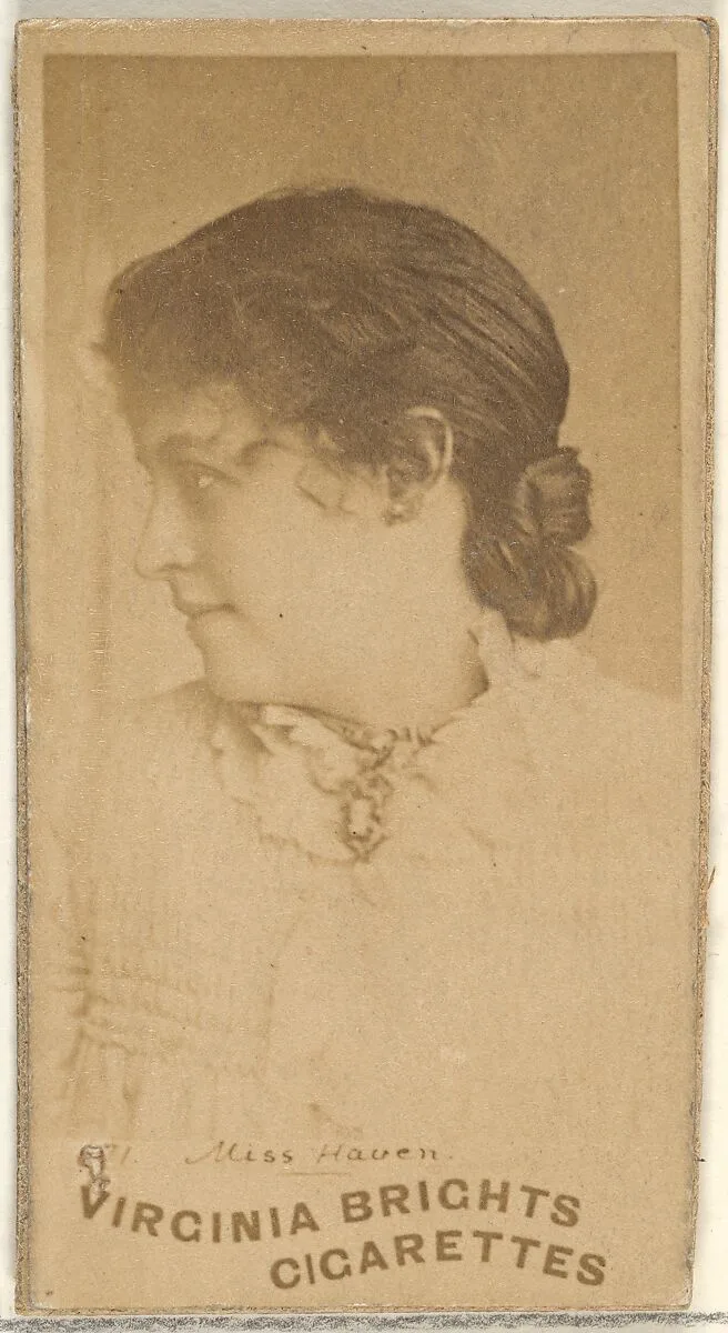 Miss Haven, from the Actors and Actresses series (N45, Type 1) for Virginia Brights Cigarettes — Allen & Ginter