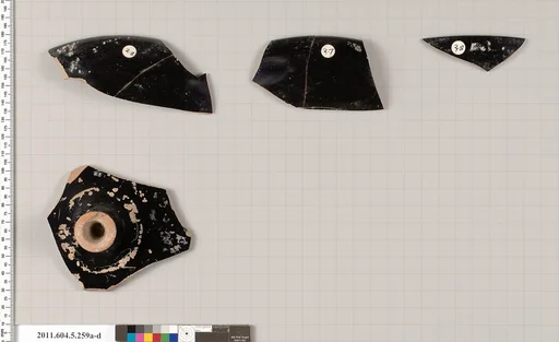 Terracotta fragments of a kylix (drinking cup(