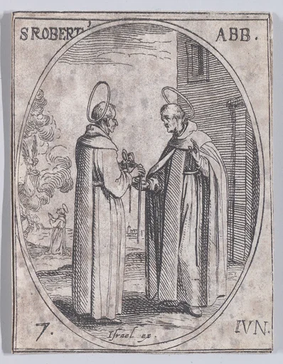 St. Robert, abbé (St. Robert, Abbot), June 7th, from "Les Images De Tous Les Saincts et Saintes de L'Année" (Images of All of the Saints and Religious Events of the Year)