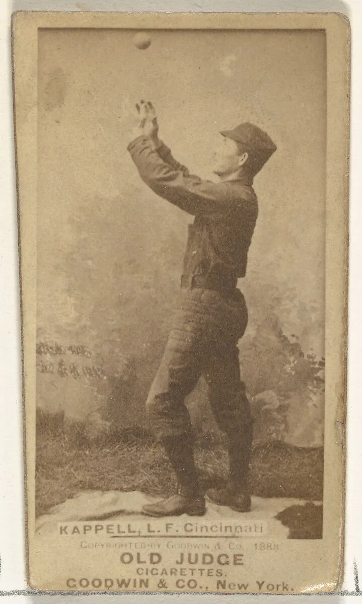 Henry "Heinie" Kappel, Left Field, Cincinnati, from the Old Judge series (N172) for Old Judge Cigarettes — Goodwin & Company