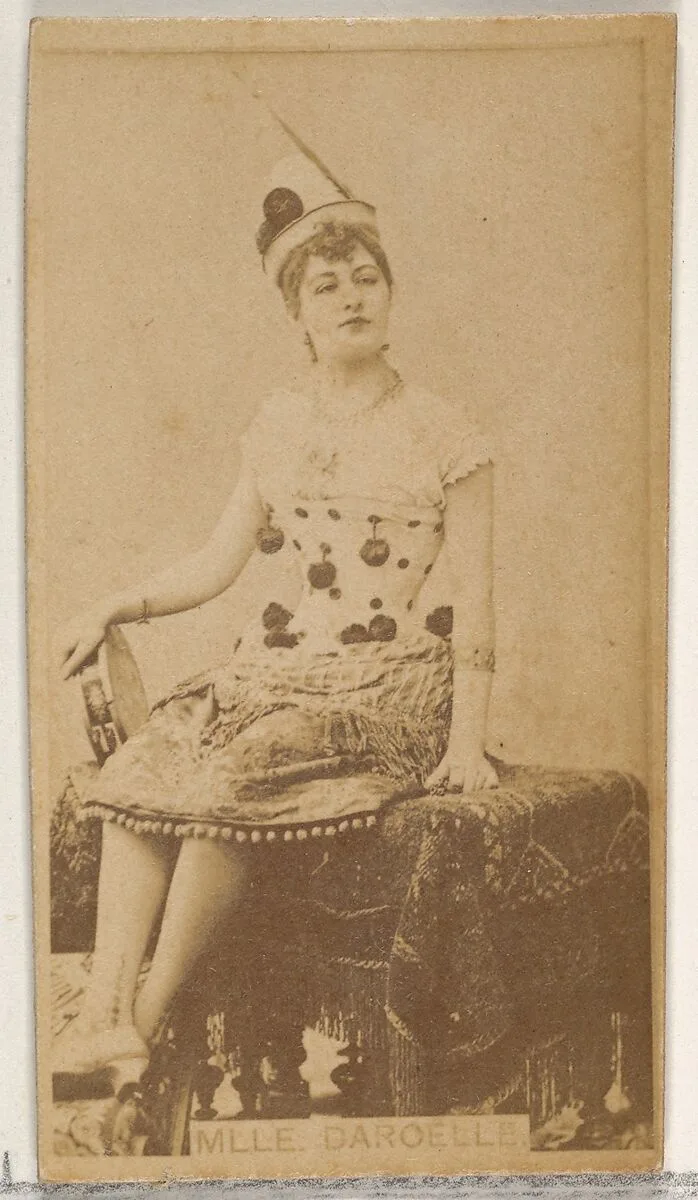 Mlle. Daroelle, from the Actors and Actresses series (N45, Type 8) for Virginia Brights Cigarettes — Allen & Ginter