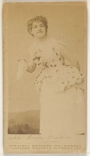 Card 666, Louise Paullin, from the Actors and Actresses series (N45, Type 1) for Virginia Brights Cigarettes