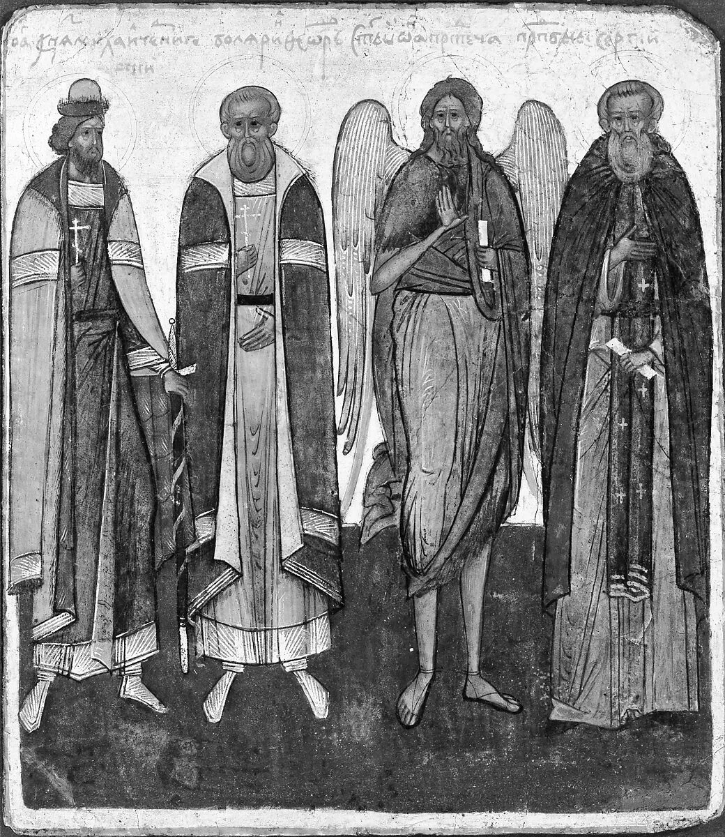 Panel from a Saints' Calendar (painted on both sides) — Russian Painter