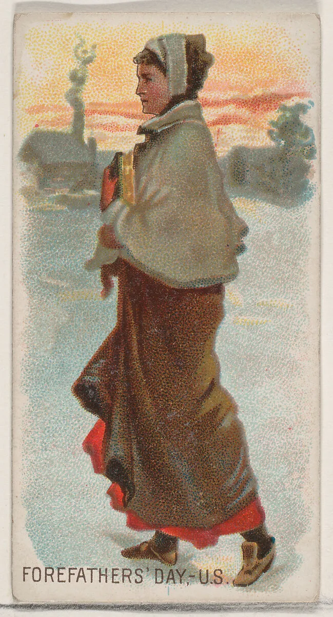 Forefather's Day, United States, from the Holidays series (N80) for Duke brand cigarettes — W. Duke, Sons & Co.|George S. Harris & Sons