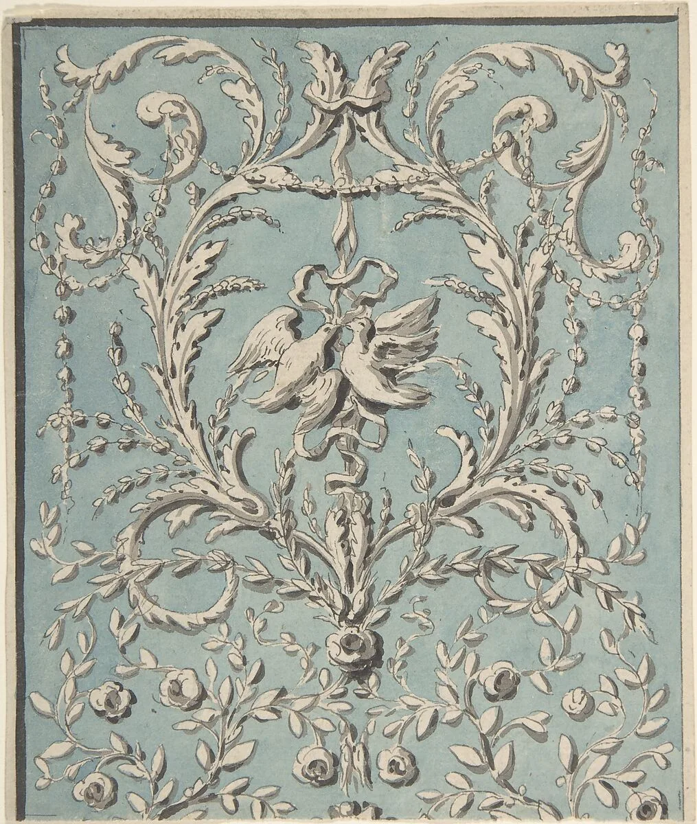 Design for Upright Decorative Panels — Anonymous, French, 18th century