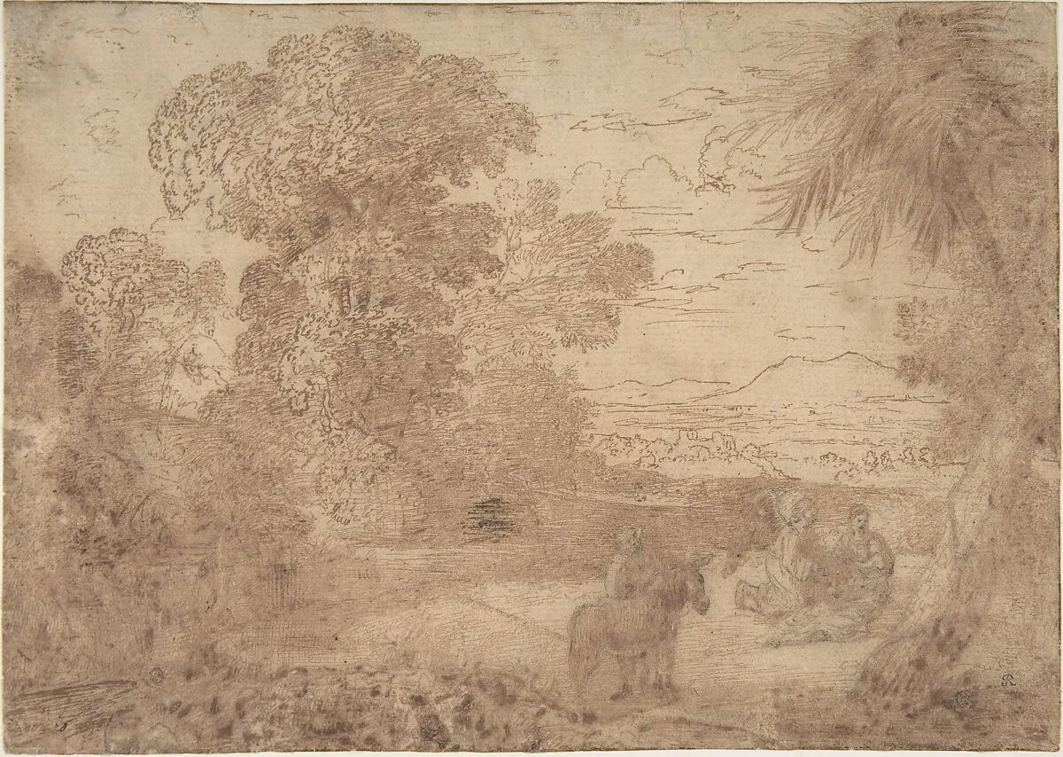 Landscape with the Rest on the Flight into Egypt — Claude Lorrain (Claude Gellée)