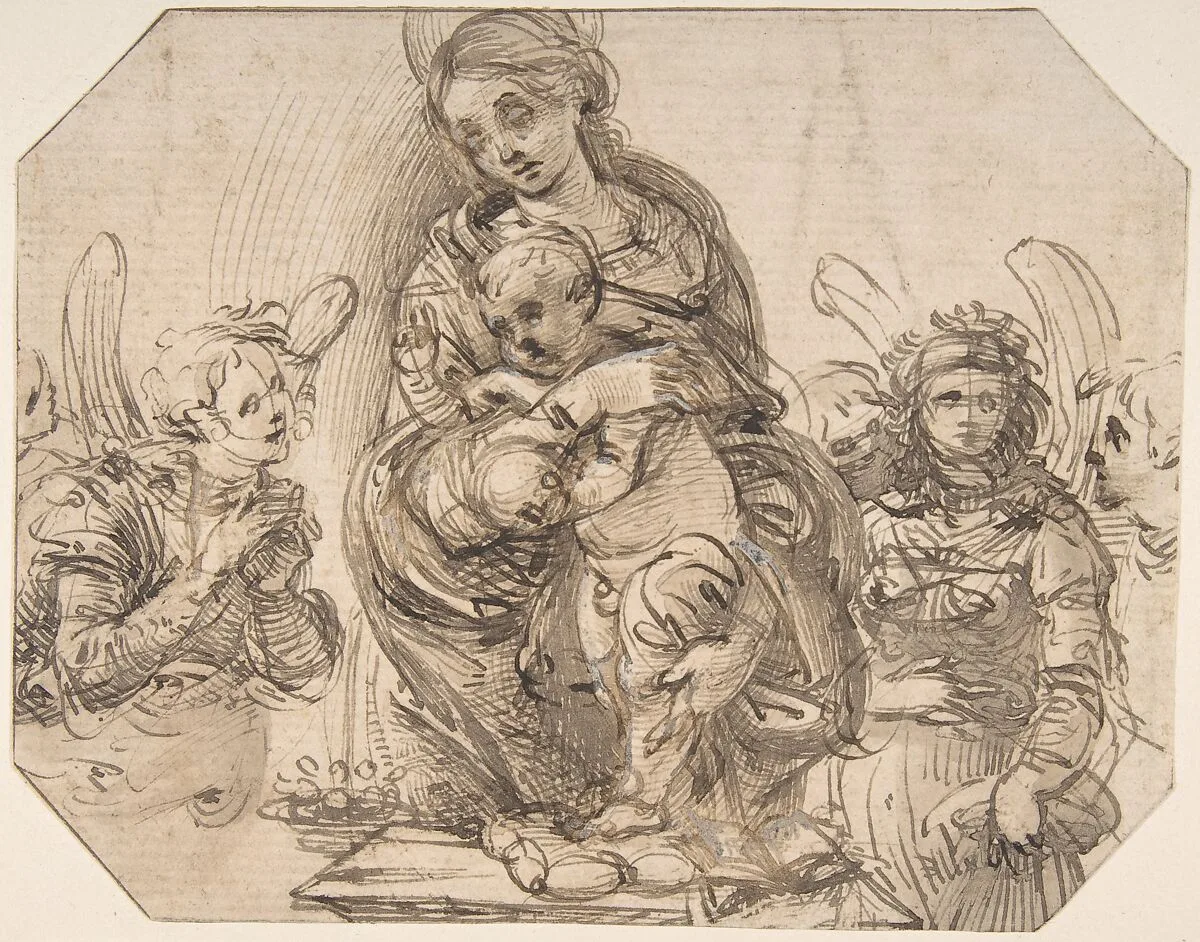 Virgin and Child Attended by Angels — Filippino Lippi