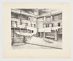 Clothes drying on lines suspended from patios: Plate 8 from the portfolio 'Arquitectura Funcional' — Francisco Dosamantes, Mexican|José Sánchez|Impresora America