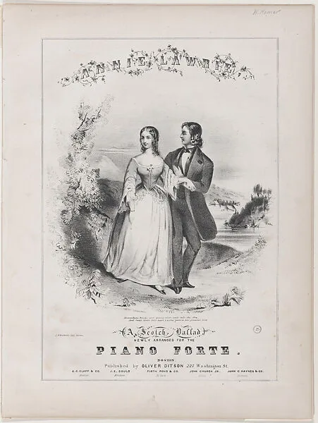 Annie Lawrie (Sheet music cover) — Winslow Homer|Oliver Ditson & Co.|J. H. Bufford & Co.