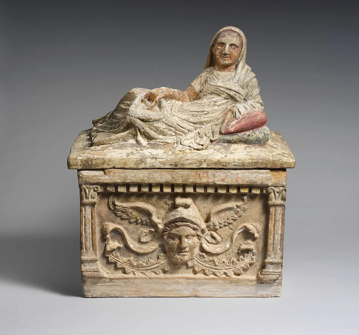 Terracotta cinerary urn — Unknown
