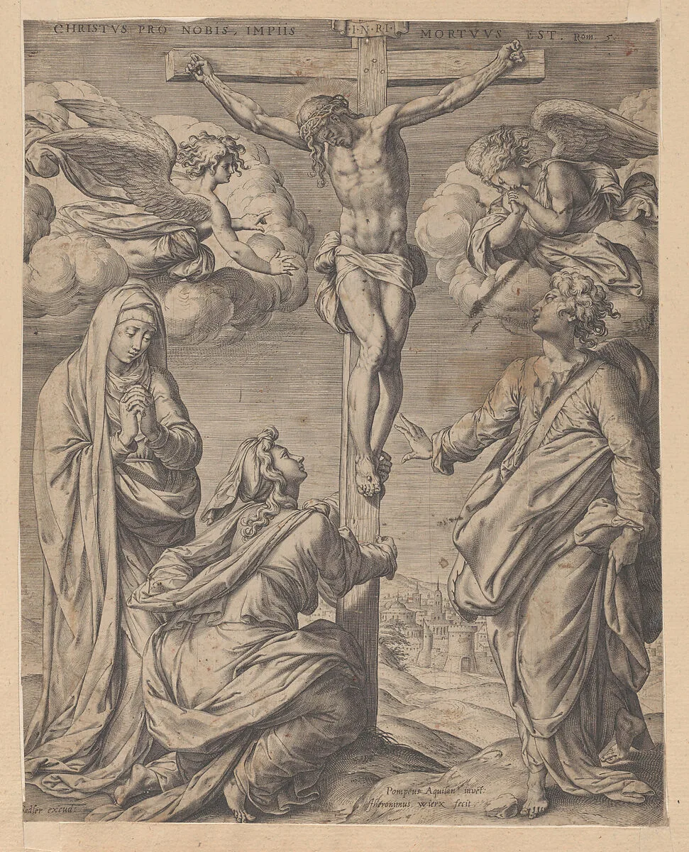 The Lamentation — Pompeo dell'Aquila|Hieronymus (Jerome) Wierix|Sadeler (unspecified member of the Sadeler family)|Orazio de Santis