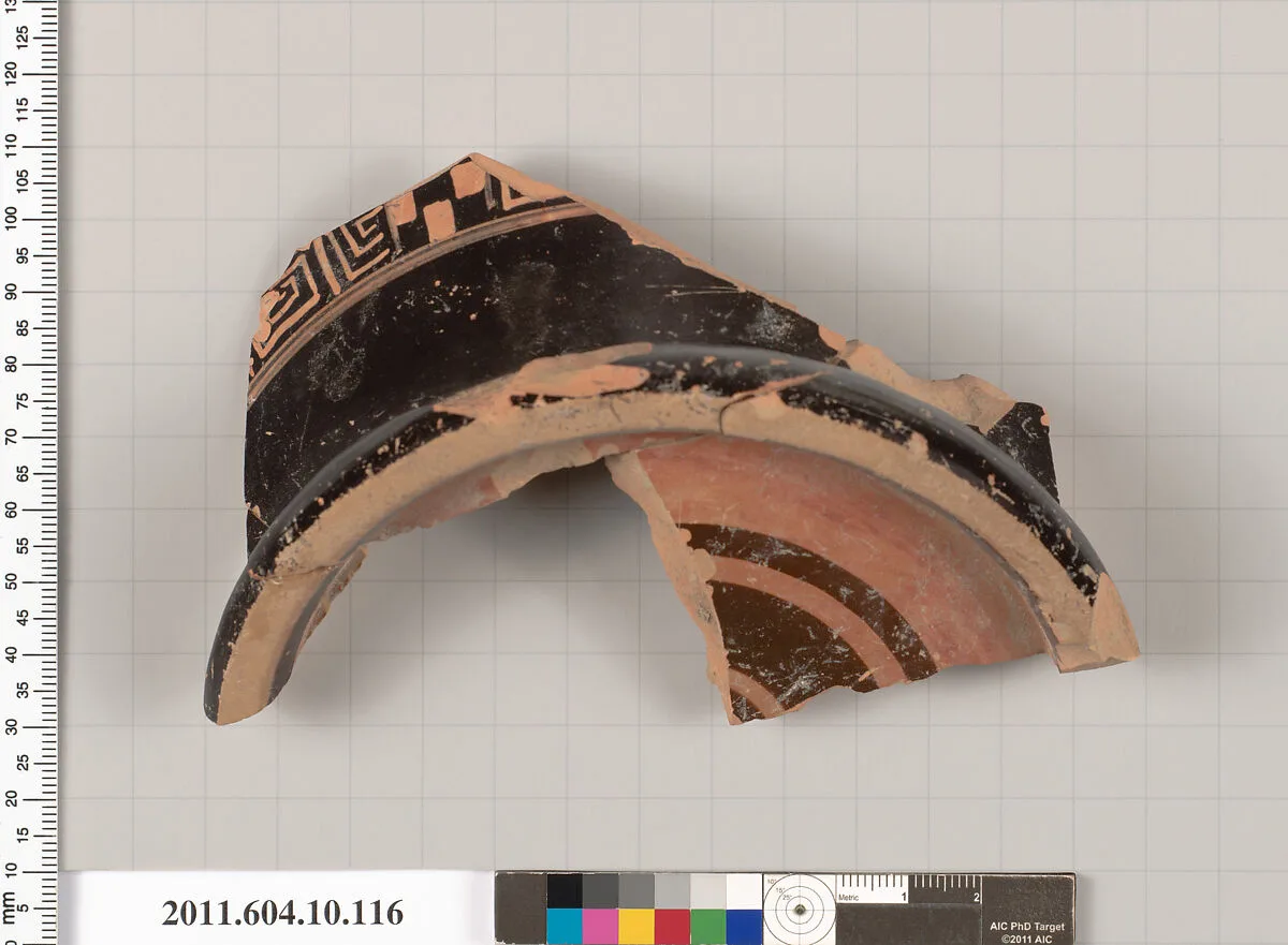 Terracotta rim fragment of a skyphos (deep drinking cup) — Unknown
