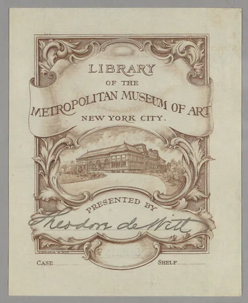 Library of the Metropolitan Museum of Art bookplate — Edwin Davis French
