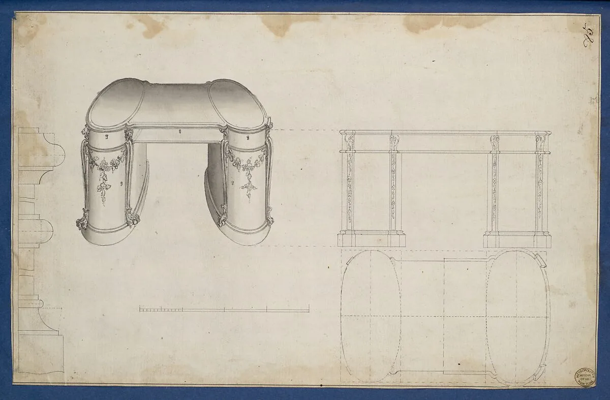 Library Table, from Chippendale Drawings, Vol. II — Thomas Chippendale