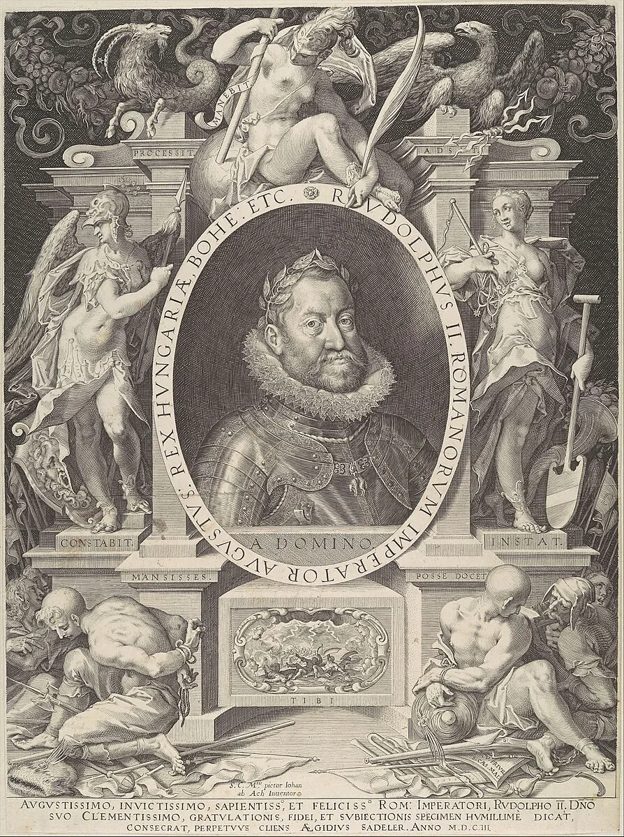 Portrait of Rudolph II — Aegidius Sadeler II|Hans von Aachen