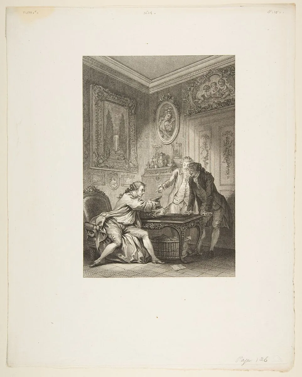 La Coupe Enchantee, from Contes et nouvelles en vers par Jean de La Fontaine. A Paris, de l'imprimerie de P. Didot, l'an III de la République, 1795 — Jean Honoré Fragonard|Jean de La Fontaine|Jean-Baptiste-Michel Dupréel|Pierre Didot l'ainé