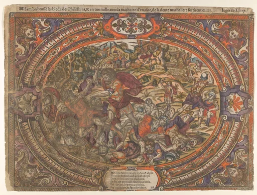 Battle against the Philistines, from the Story of Samson