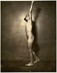 [Nude Young Girl with Arm Upraised]
