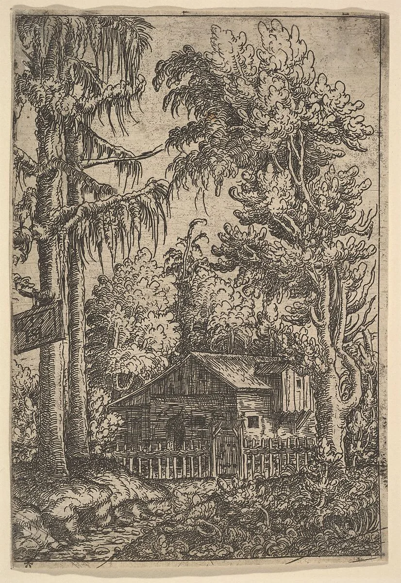 Cabin Among Trees — Hanns Lautensack