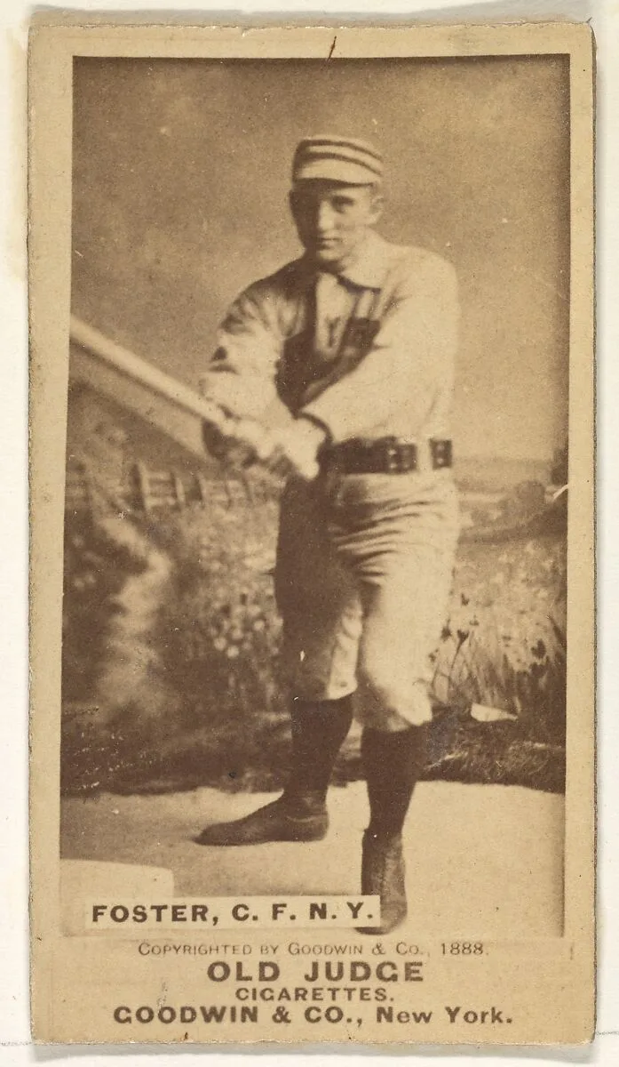 Elmer Ellsworth Foster, Center Field, New York, from the Old Judge series (N172) for Old Judge Cigarettes — Goodwin & Company